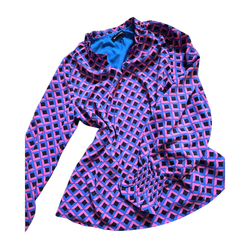 Masc Moday Multi Color Geometric Top